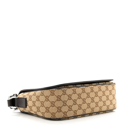 Gucci Monogram Flap Messenger Bag Beige Dark Brown 4 of 11
