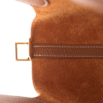 Hermes Taurillon Clemence Picotin Lock 22 MM Gold 7 of 9