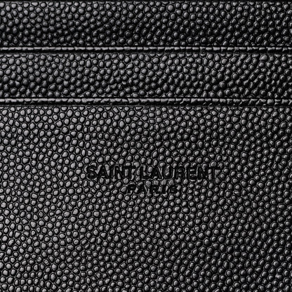 Saint Laurent Grain De Poudre Chevron Monogram Large Bill Pouch Black 7 of 17