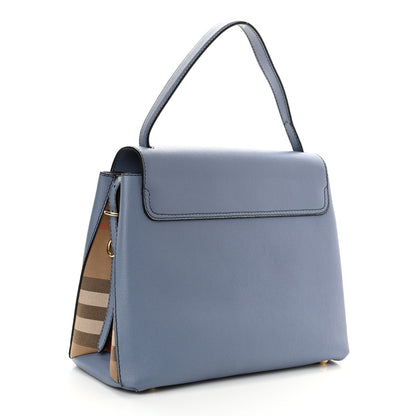 Burberry Derby Calfskin House Check Medium Camberley Slate Blue 3 of 12