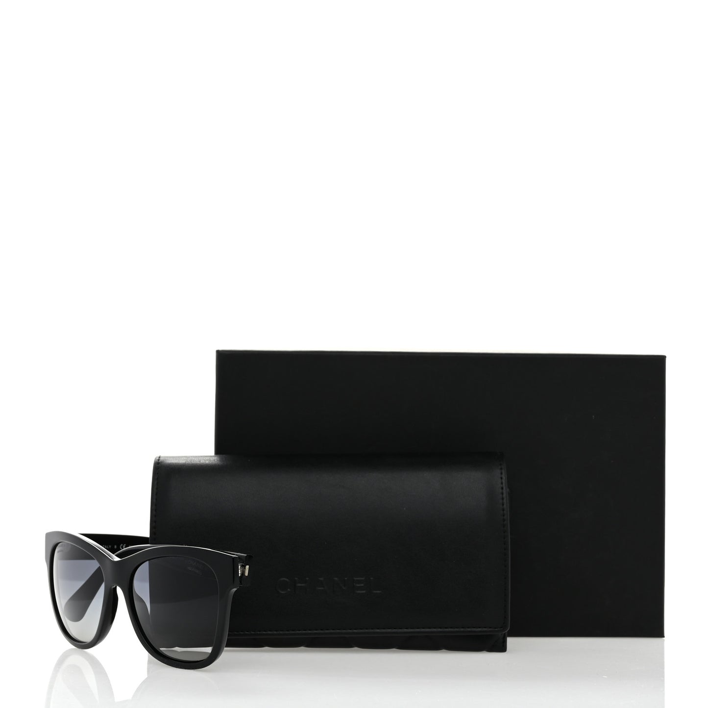 Acetate Polarized Square CC Sunglasses 5380 Black
