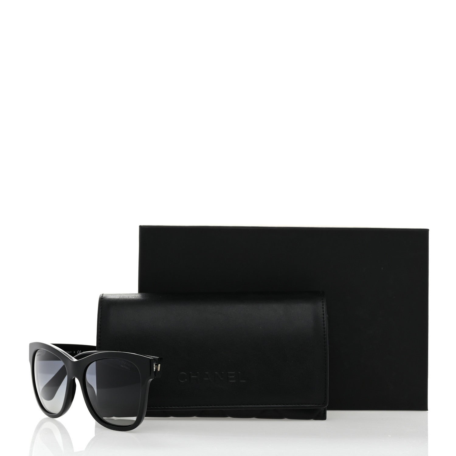 Chanel Acetate Polarized Square CC Sunglasses 5380 Black 8 of 8