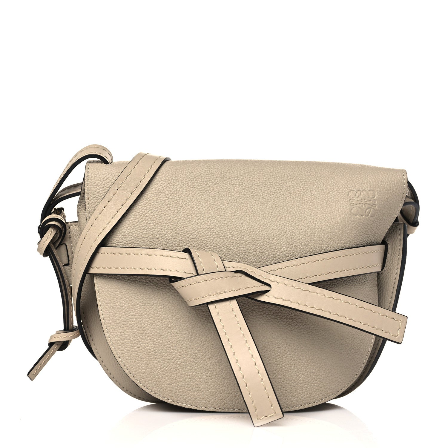 Loewe Grained Calfskin Small Gate Crossbody Bag Light Oat 1 of 8