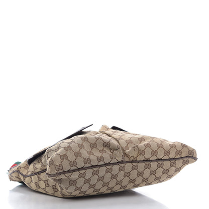 Gucci Monogram Web Medium Double Pocket Messenger Bag Dark Brown 4 of 9