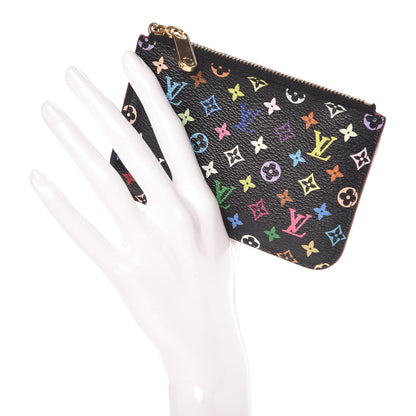 Louis Vuitton Monogram Multicolor Key Pouch Black Grenade 2 of 7