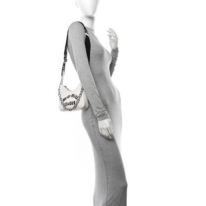 Miu Miu Nappa Matelasse Lux League Crossbody Bag White Black 2 of 11