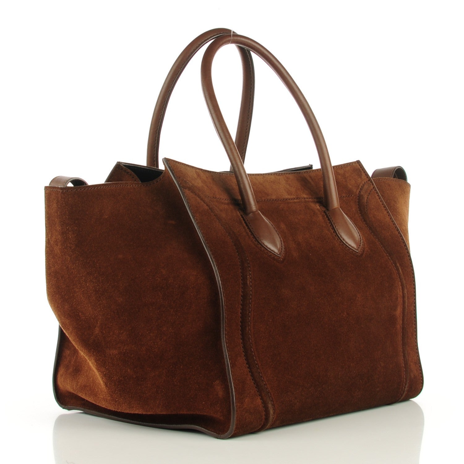 Celine Suede Medium Phantom Luggage Olive 3 of 7