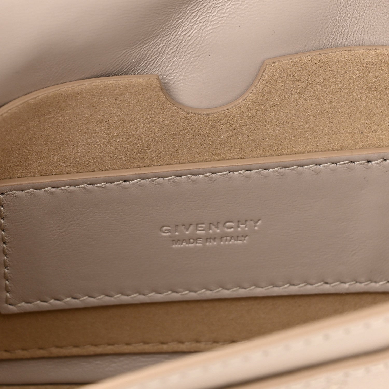 Givenchy Goatskin Quilted GV3 Mini Pocket Convertible Bag Natural 6 of 11