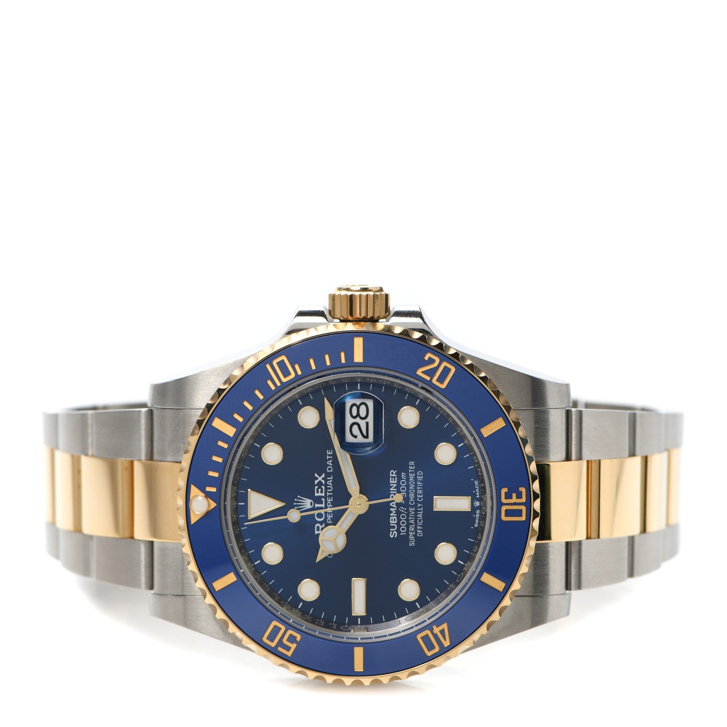 Rolex Stainless Steel 18K Yellow Gold 41mm Submariner Date Watch Royal Blue 126613LB 2 of 5