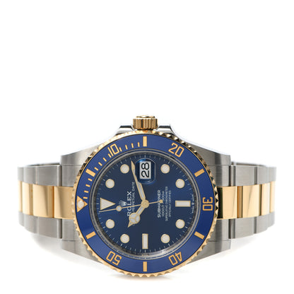 Rolex Stainless Steel 18K Yellow Gold 41mm Submariner Date Watch Royal Blue 126613LB 2 of 5