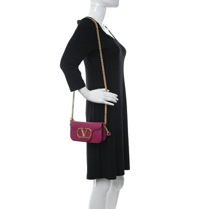 Valentino Garavani Calfskin Vlogo Small Loco Shoulder Bag Rose Violet 2 of 11