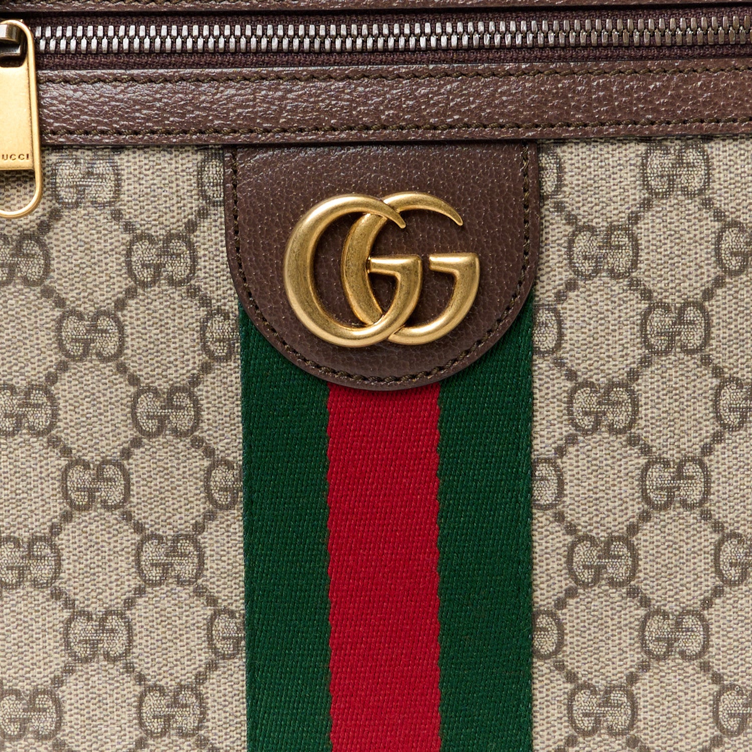 Gucci GG Supreme Monogram Web Small Ophidia Messenger Bag Brown 9 of 11