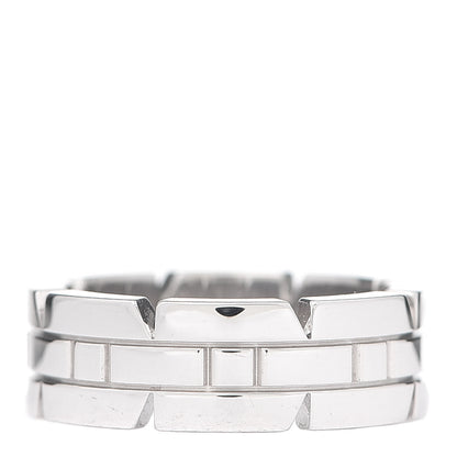 Cartier 18K White Gold Diamond 6mm Tank Francaise Band Ring 48 4.5 3 of 4