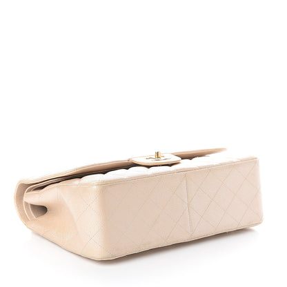 Chanel Pearly Caviar Quilted Jumbo Double Flap Light Beige 3 of 9