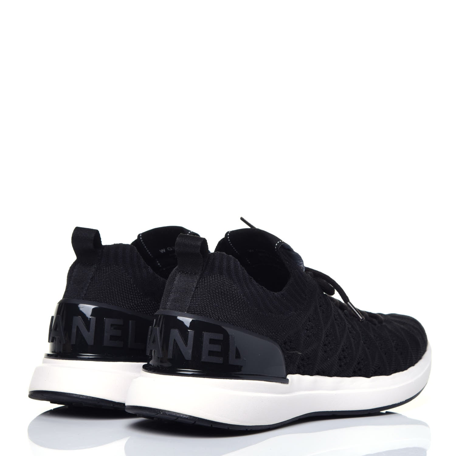 Chanel Fabric Logo Sneakers 39 Black 4 of 8
