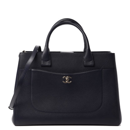 Chanel Grained Calfskin Medium Neo Executive Shopper Tote Navy 1 of 8