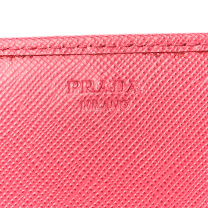 Prada Saffiano Metal Oro Chain Wallet Peonia 6 of 10