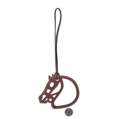 Hermes Swift Paddock Cheval Horse Bag Charm Rouge H 2 of 4