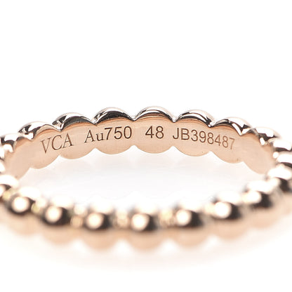 Van Cleef & Arpels 18K Rose Gold Medium Perlee Ring 48 4.5 4 of 6