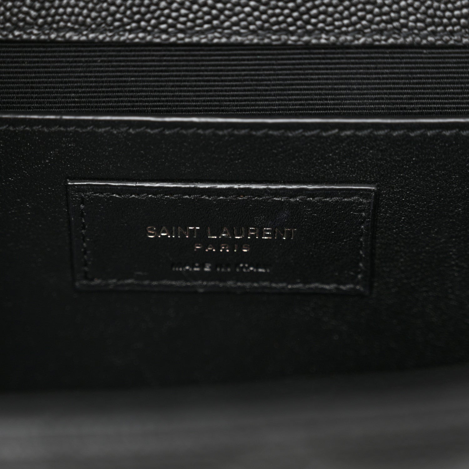 Saint Laurent Grain De Poudre Textured Mixed Matelasse Triquilt Medium Monogram Monochrome Satchel Black 6 of 14