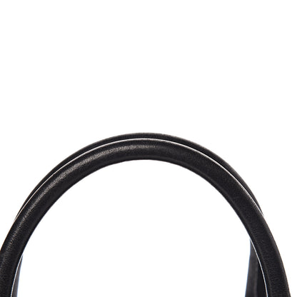 Chanel Shiny Sheepskin Quilted Small Shopping Tote Black 14 of 16