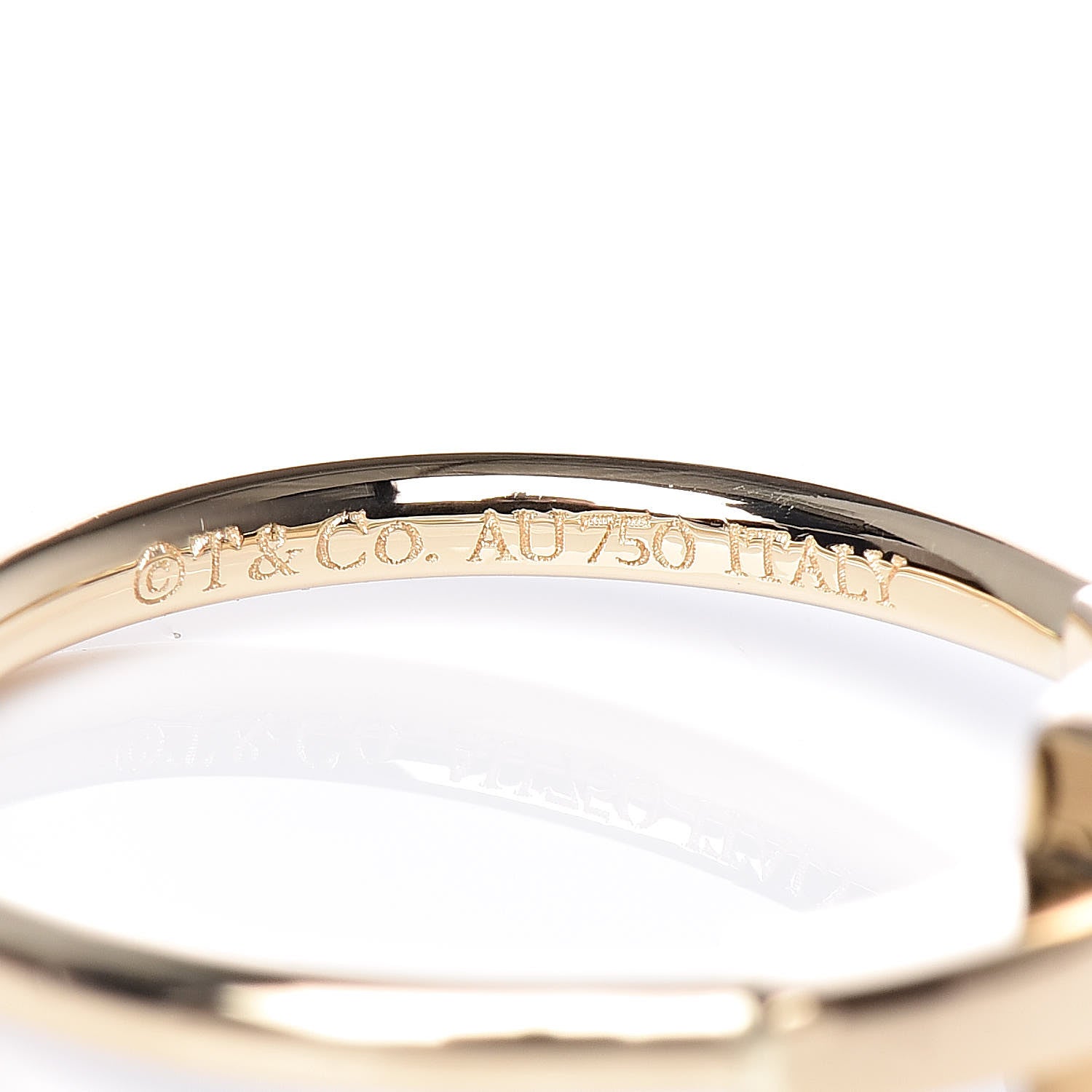 Tiffany 18K Yellow Gold T Wire Ring 48 4.5 5 of 5
