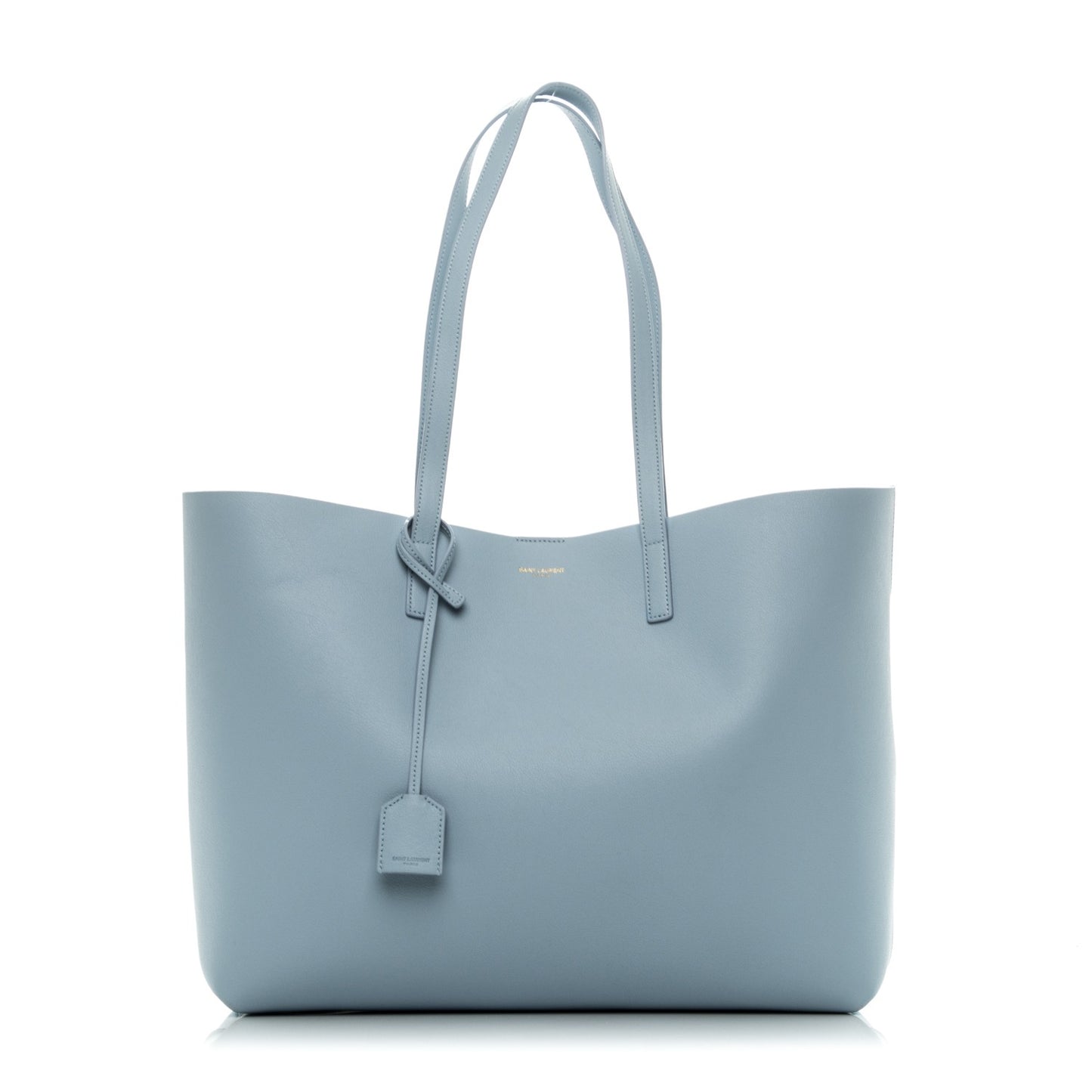 Calfskin Large Shopping Tote Sky Blue