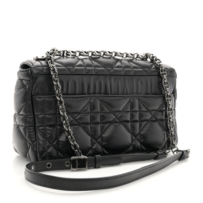 Christian Dior Calfskin Macrocannage Medium Caro Bag Black 3 of 11