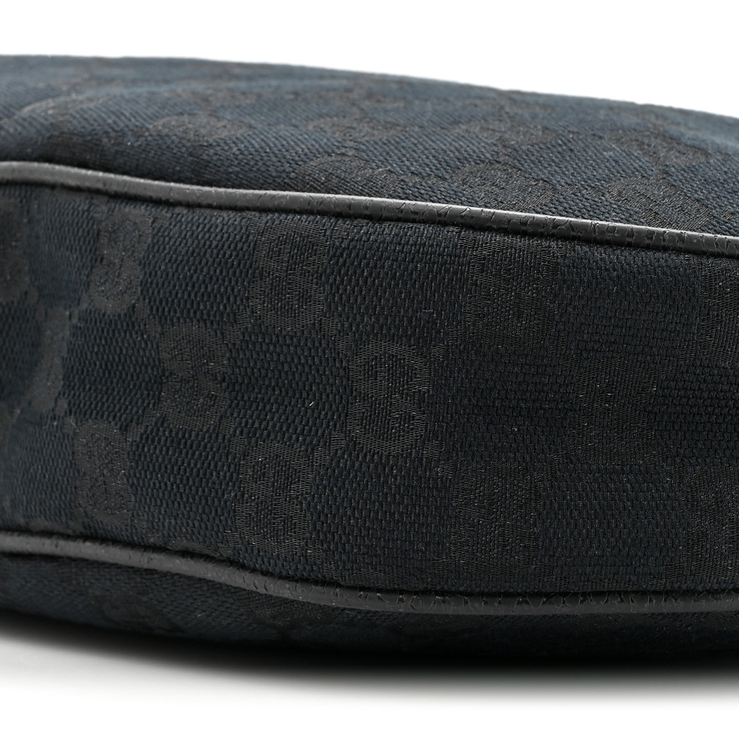 Gucci Monogram Medium Half Moon Hobo Black 9 of 12