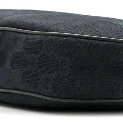Gucci Monogram Medium Half Moon Hobo Black 9 of 12