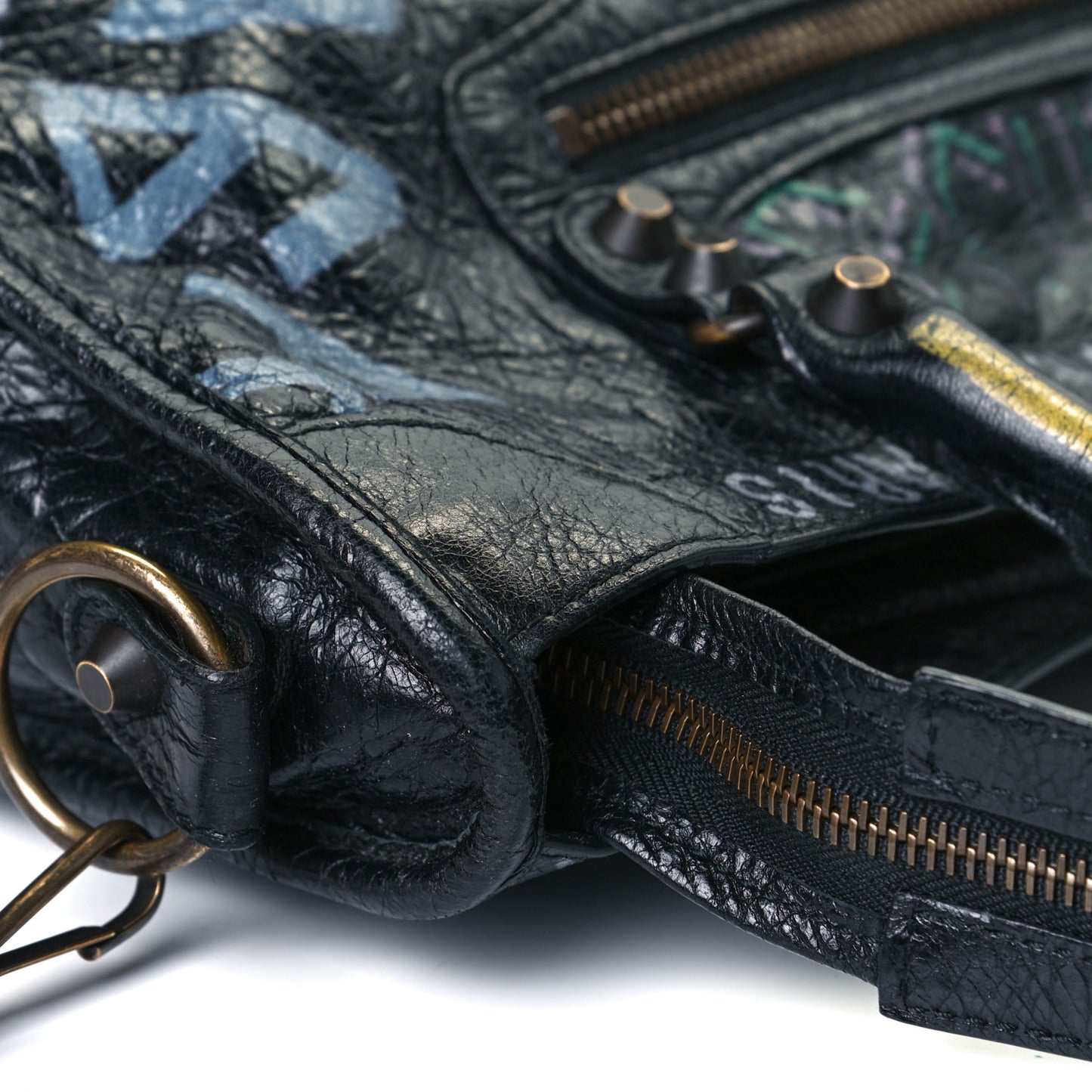 Agneau Graffiti All Over Classic Hardware S City Black Multicolor