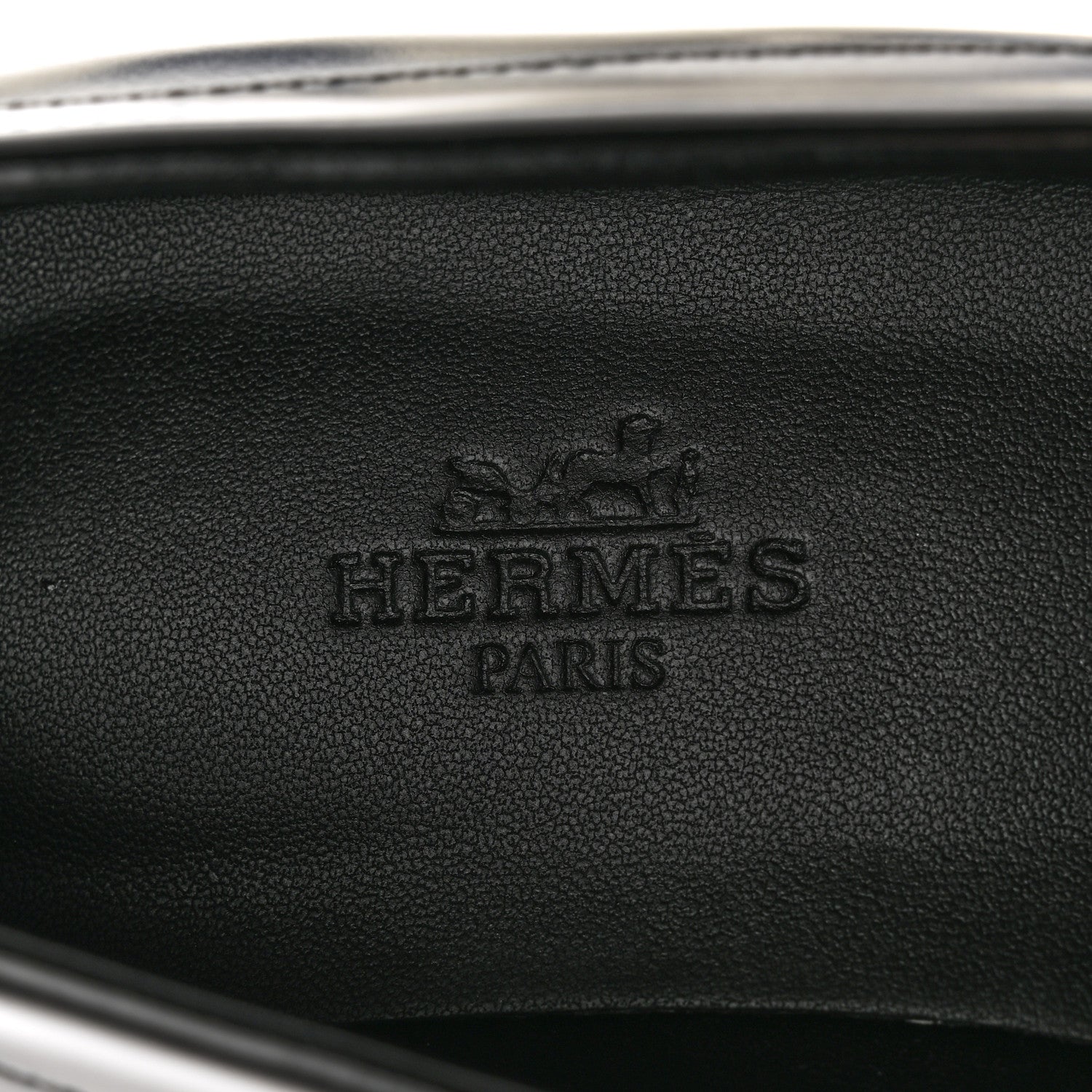 Hermes Calfskin Womens Faubourg Loafers 36 Black 7 of 9