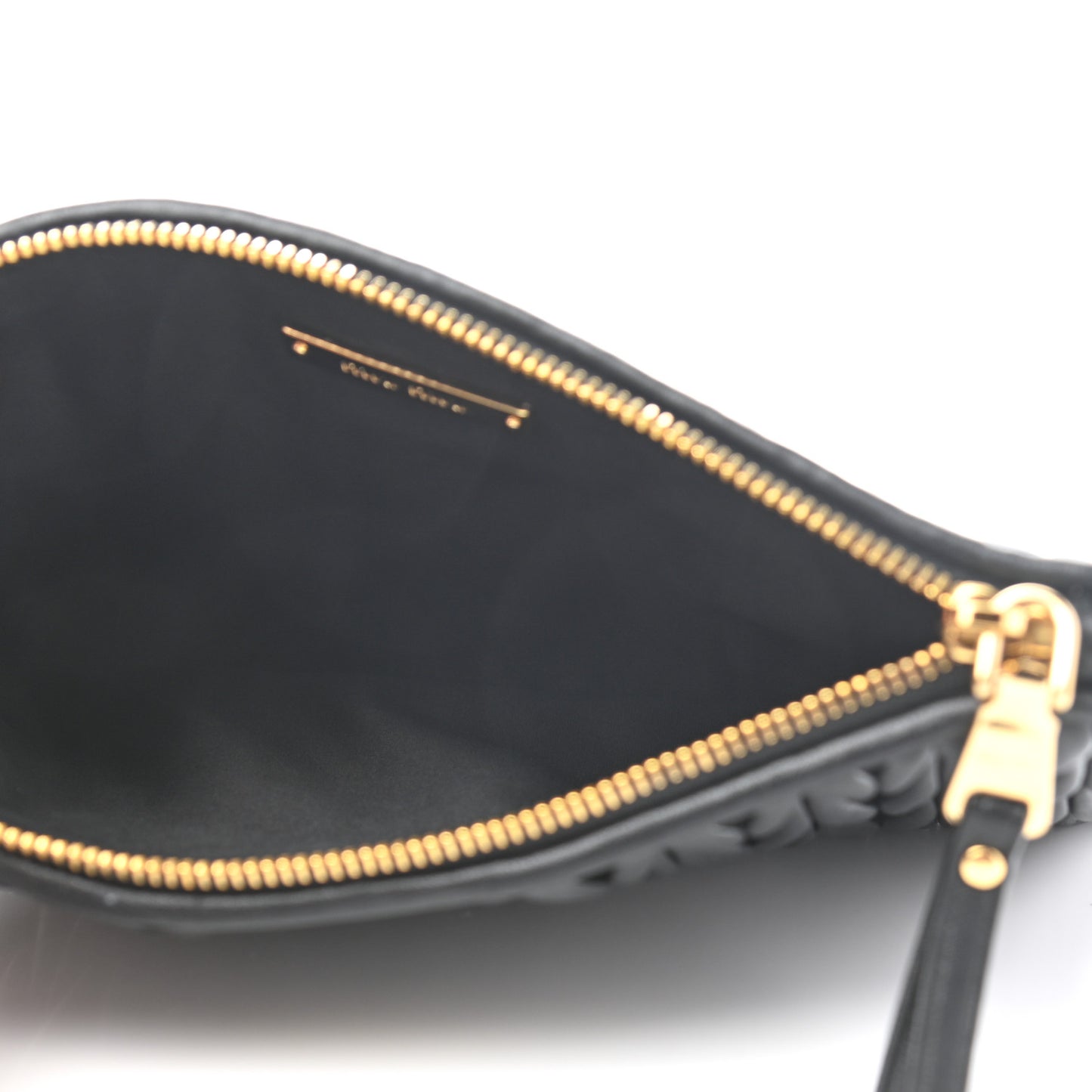 Nappa Matelasse Lux Wristlet Black