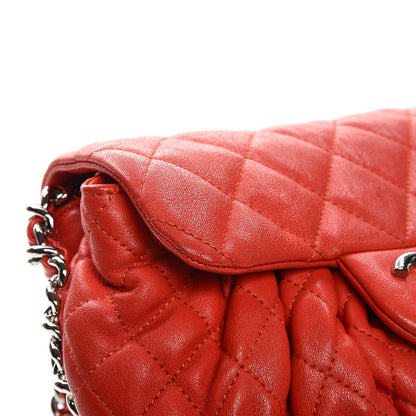 Chanel Washed Lambskin Mini Chain Around Messenger Red 10 of 10