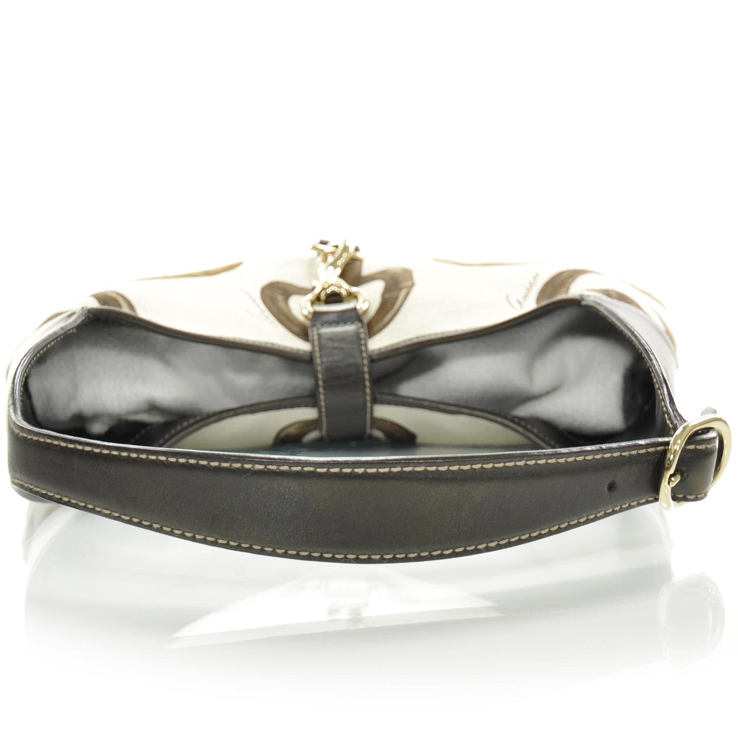 Canvas Bamboo Horsebit Print Medium Jackie O Hobo