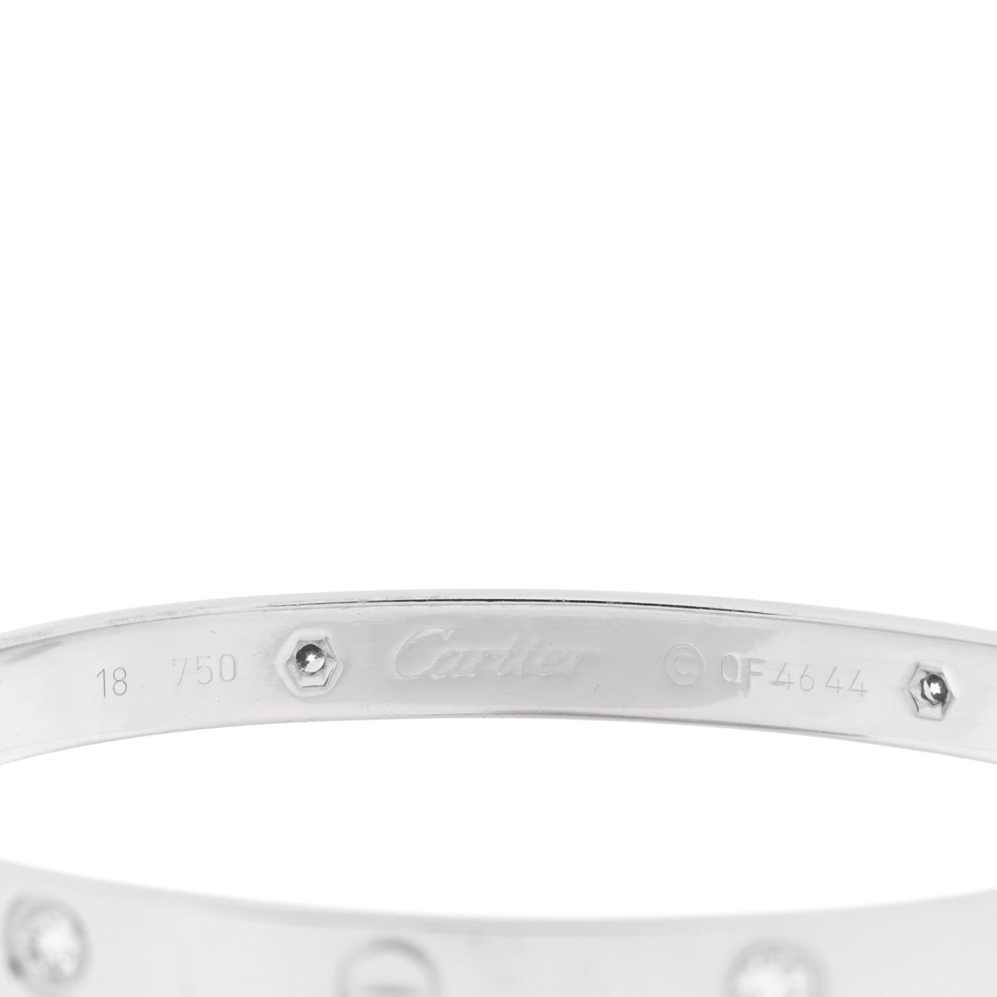 18K White Gold 4 Diamond LOVE Bracelet 18