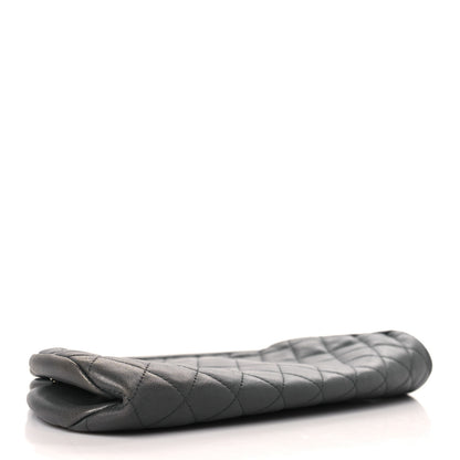 Chanel Lambskin Quilted Timeless Clutch Grey 4 of 11
