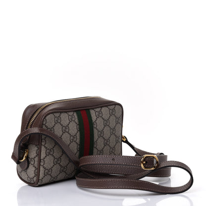 Gucci GG Supreme Monogram Web Mini Ophidia Shoulder Bag Brown 2 of 4