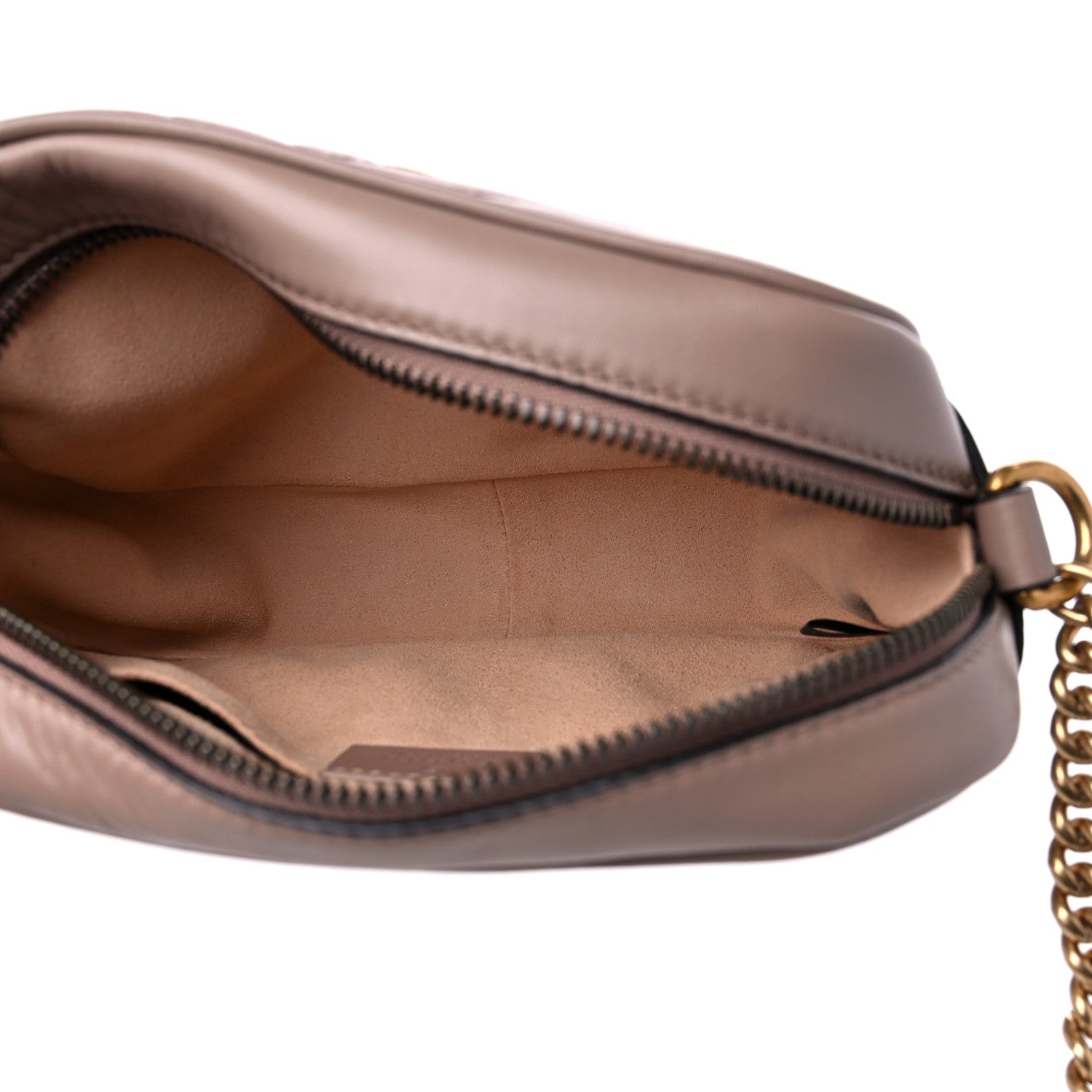 Gucci Calfskin Matelasse Mini GG Marmont Chain Shoulder Bag Porcelain Rose 5 of 11