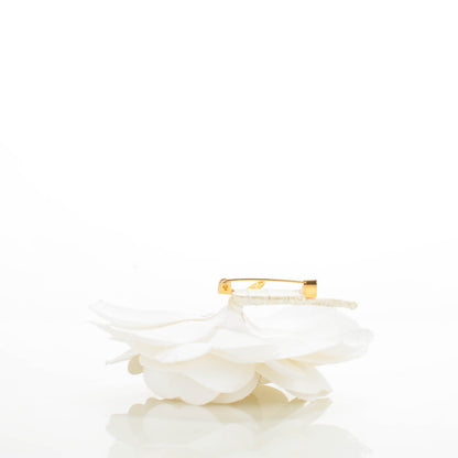 Chanel Crepe Satin Camellia Brooch Pin White 3 of 5