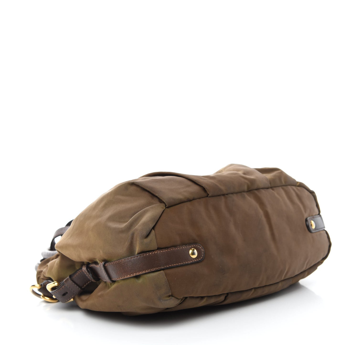 Tessuto Nylon Jacquard Logo Tote Brown