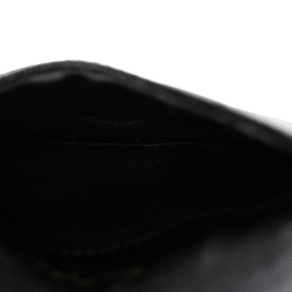 Saint Laurent Grain De Poudre Matelasse Chevron Monogram Compact Wallet Black 5 of 9