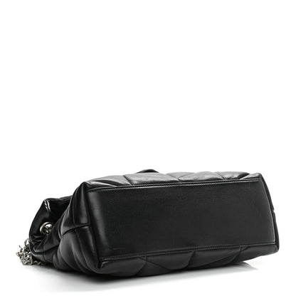 Saint Laurent Lambskin Quilted Small Loulou Puffer Monogram Chain Satchel Black 4 of 11