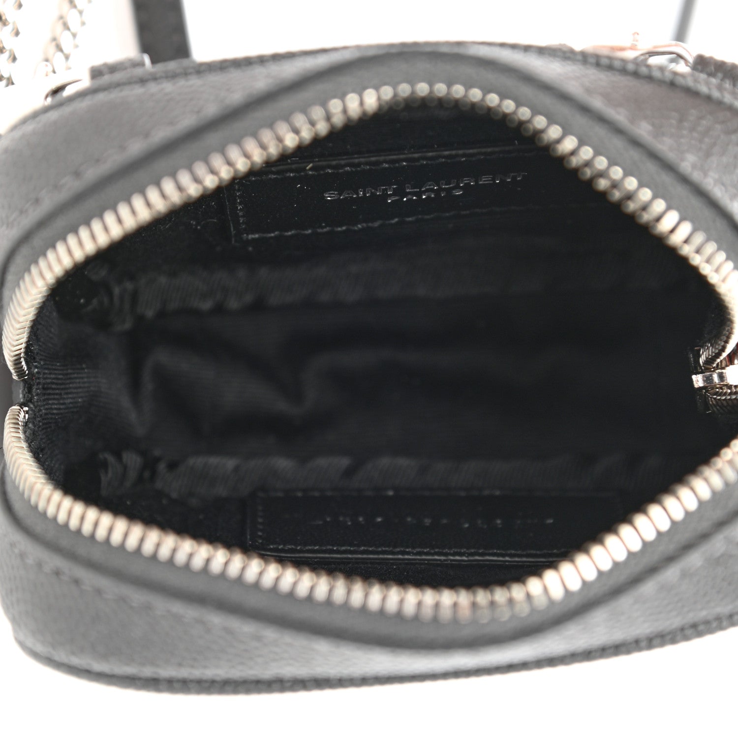 Saint Laurent Grain De Poudre Matelasse Monogram Baby Lou Camera Bag Dark Smog 4 of 10