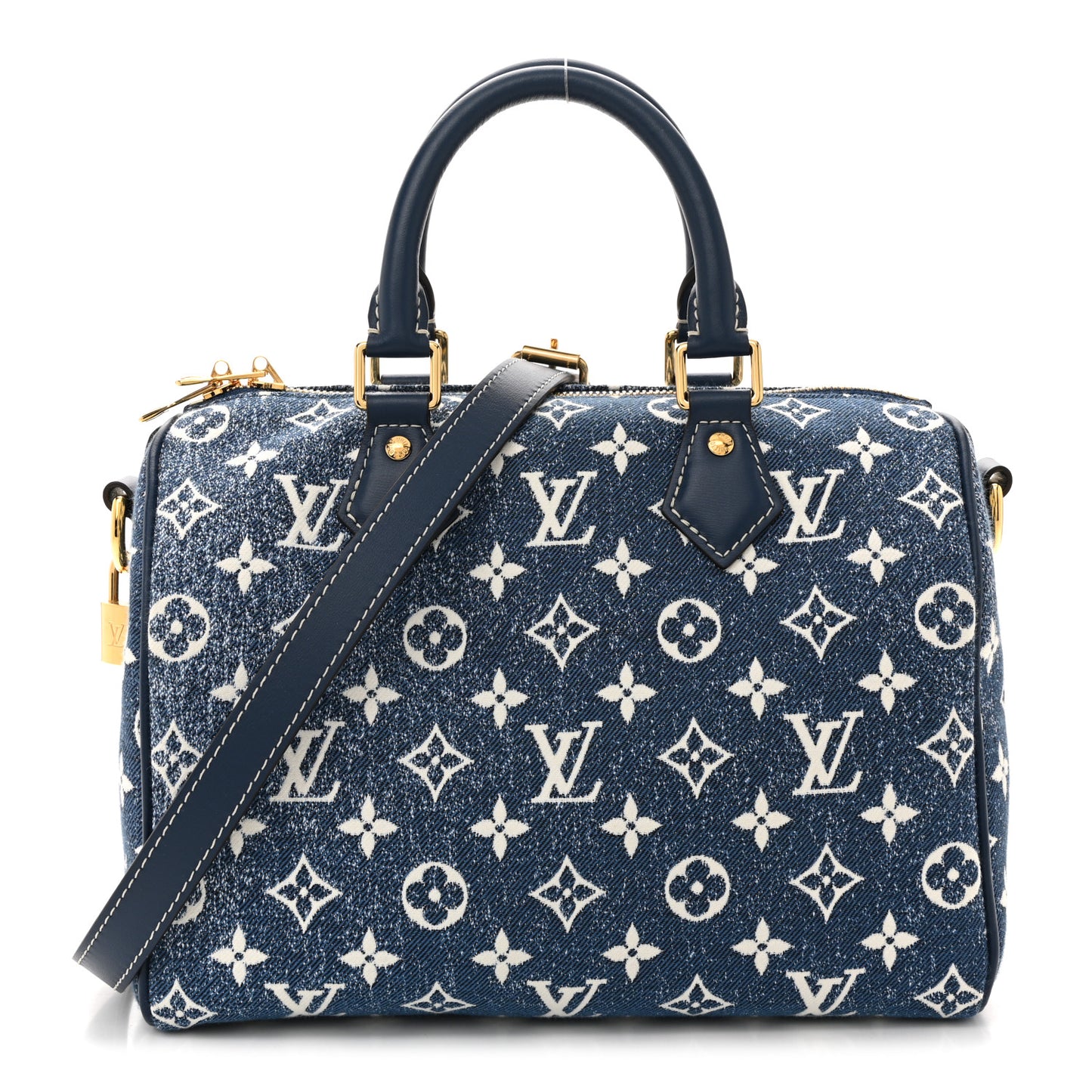 Monogram Jacquard Denim Speedy Bandouliere 25 Bleu
