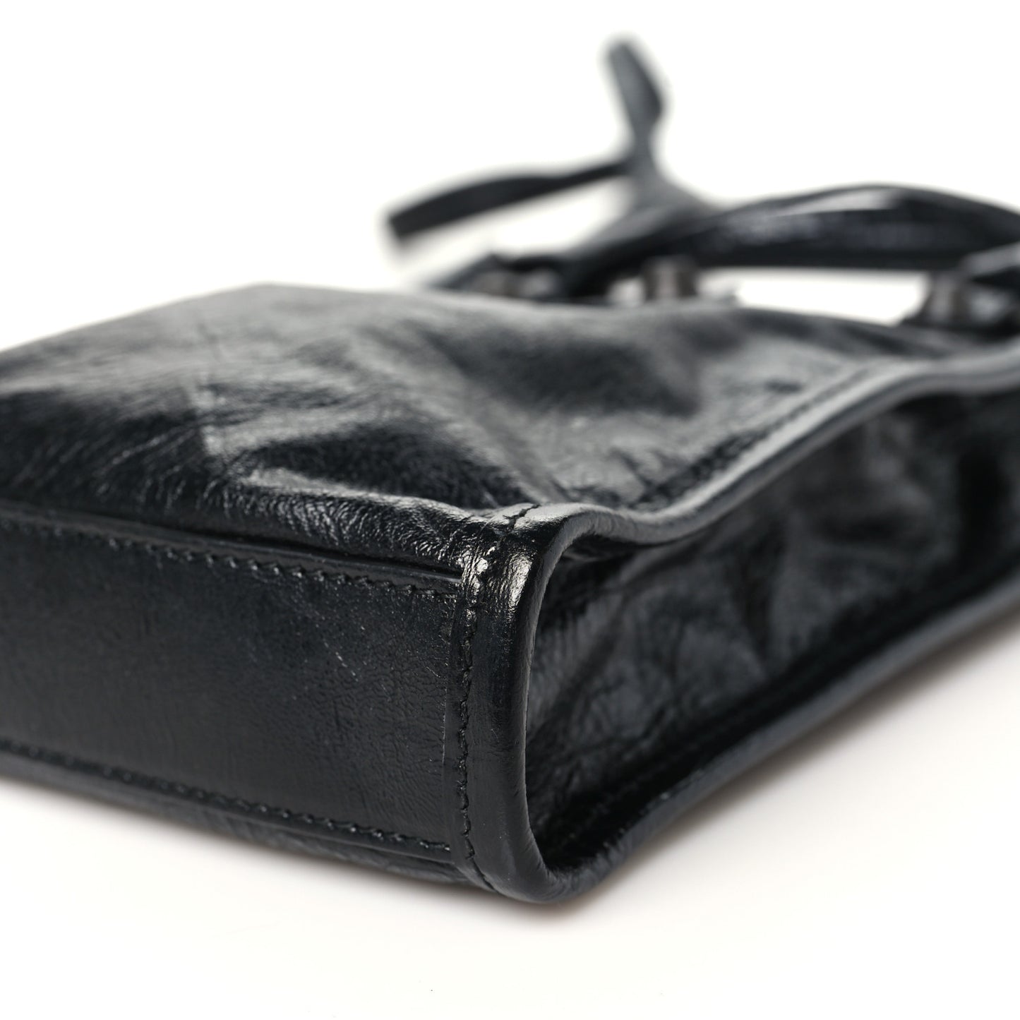 Agneau Arena Classic Hardware Le City Phone Holder Tote Black