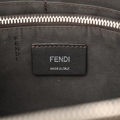 Fendi Vitello Dolce Bi-Color FF 1974 Embossed Medium By The Way Boston Bag Maya Black 6 of 14