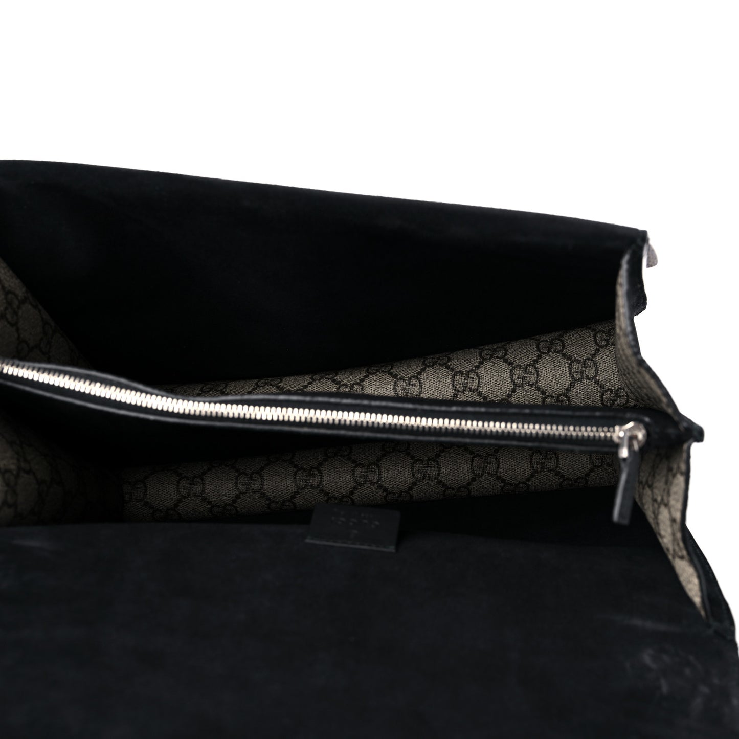 GG Supreme Monogram Medium Dionysus Shoulder Bag Black