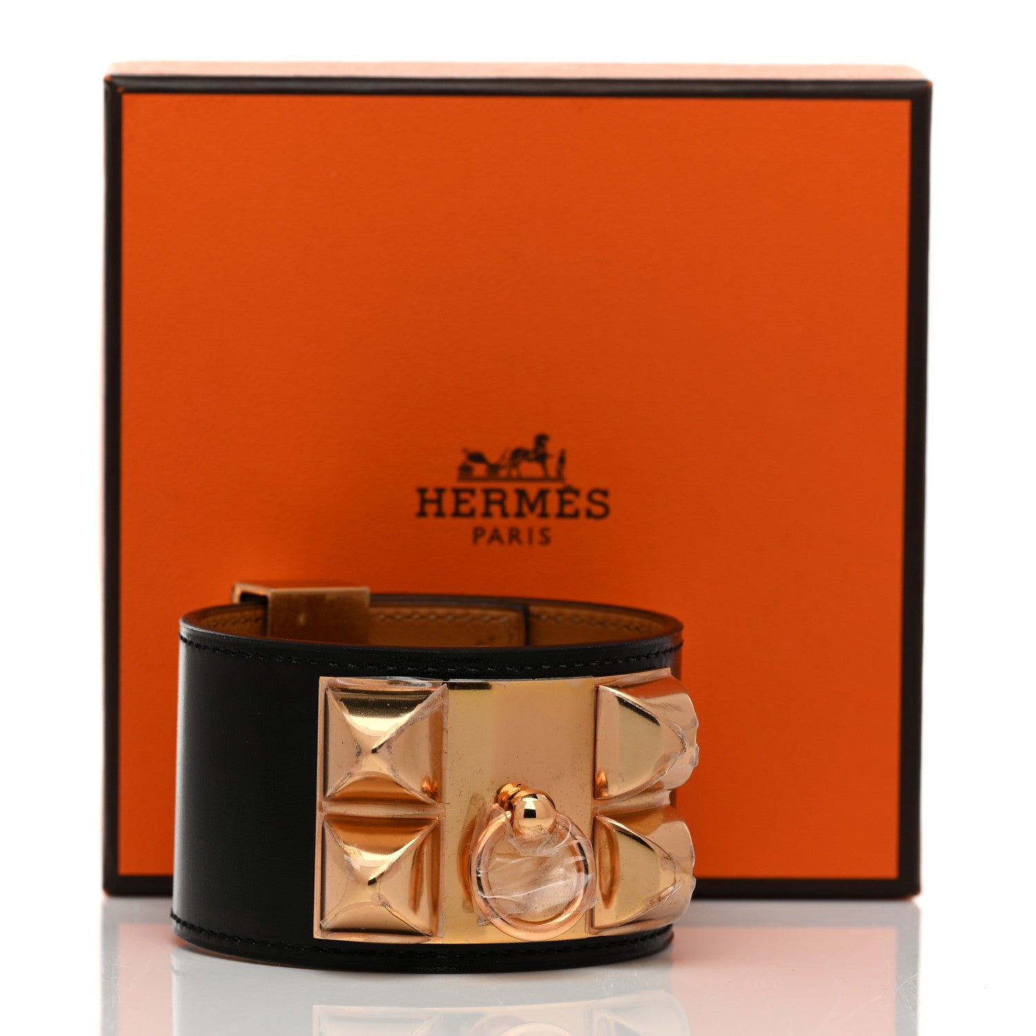 Hermes Box Collier de Chien CDC Bracelet T2 Black 6 of 6