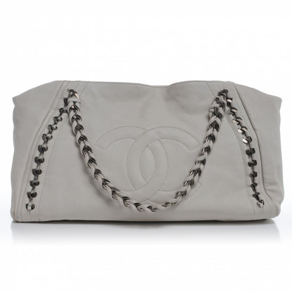 Chanel Leather Large Modern Chain Tote White 2 of 7